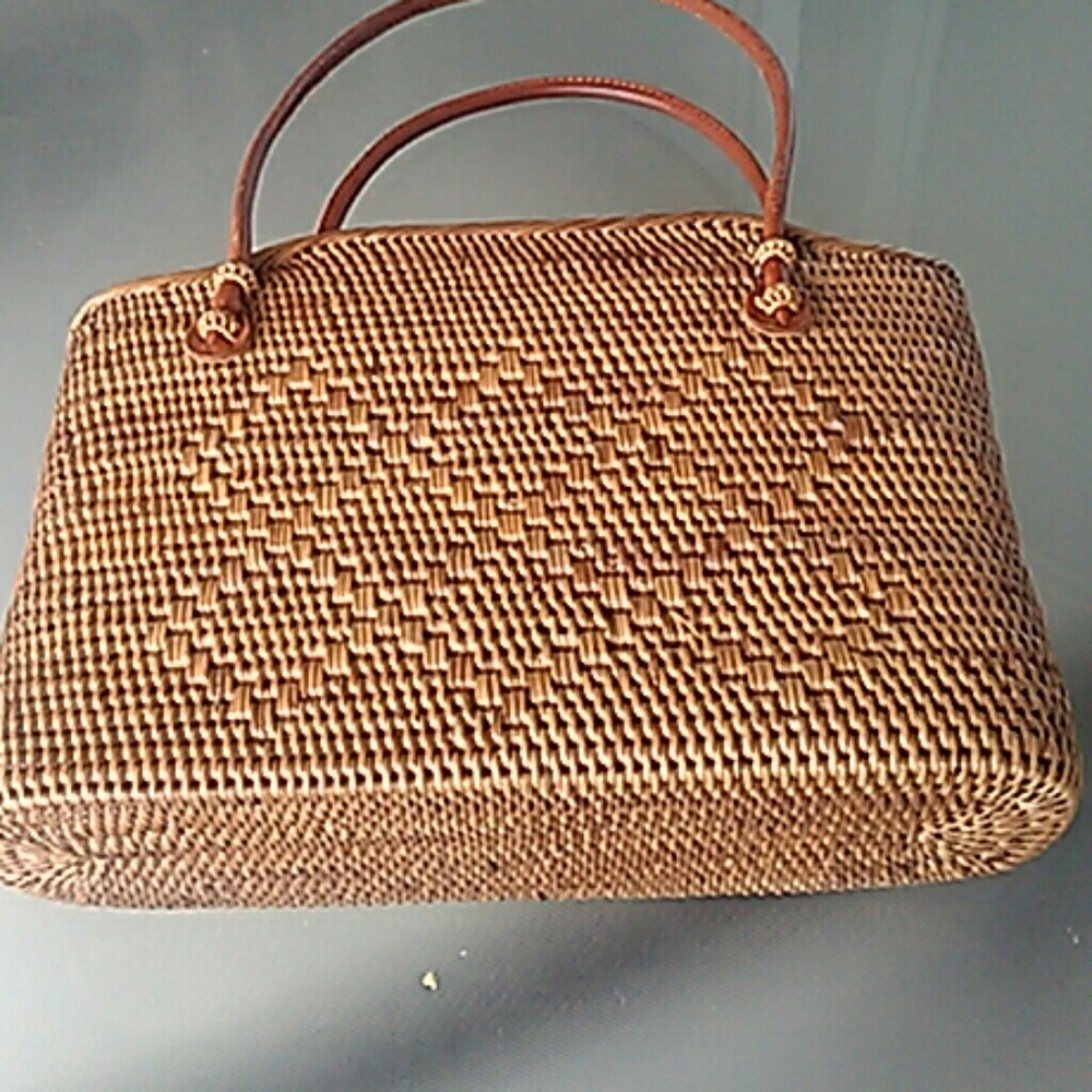 Straw Bucket Bag ,Drawstring Closure - image 3
